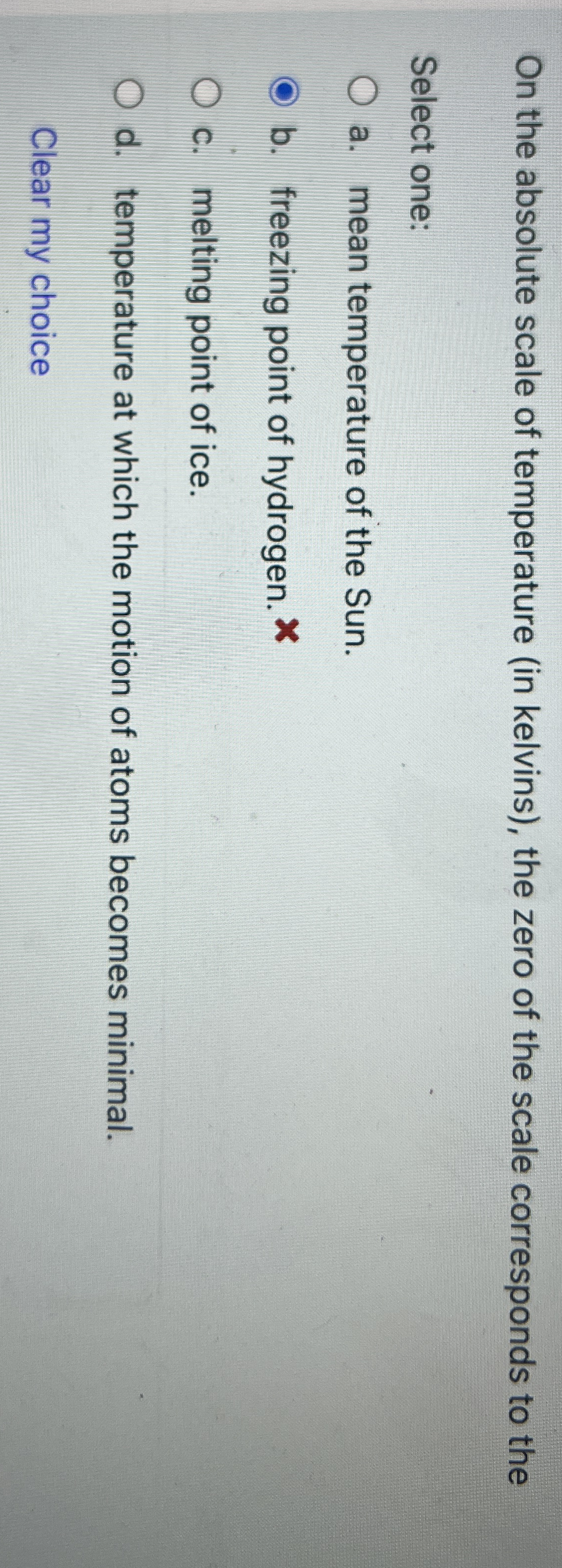 Solved On the absolute scale of temperature (in kelvins),