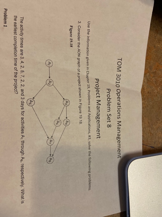 Solved Chapter Nineteen Project Management a. A, is a | Chegg.com