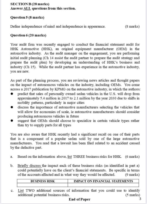 Solved Section A (12 marks) Answer ALL multiple-choice | Chegg.com