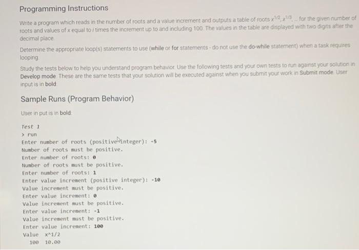Solved Programming Instructions Write a program which reads | Chegg.com