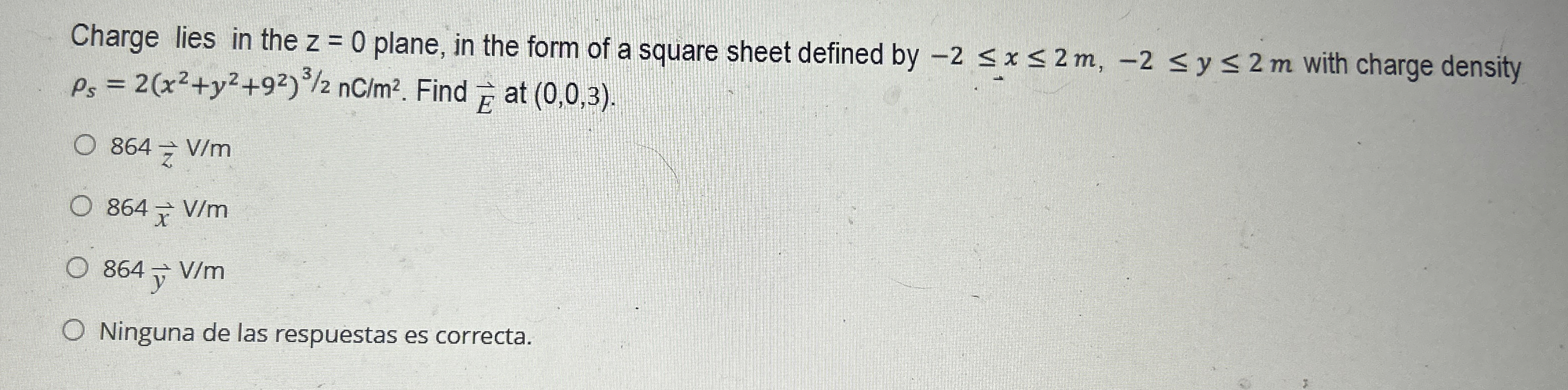 Solved Charge lies in the z=0 ﻿plane, in the form of a | Chegg.com
