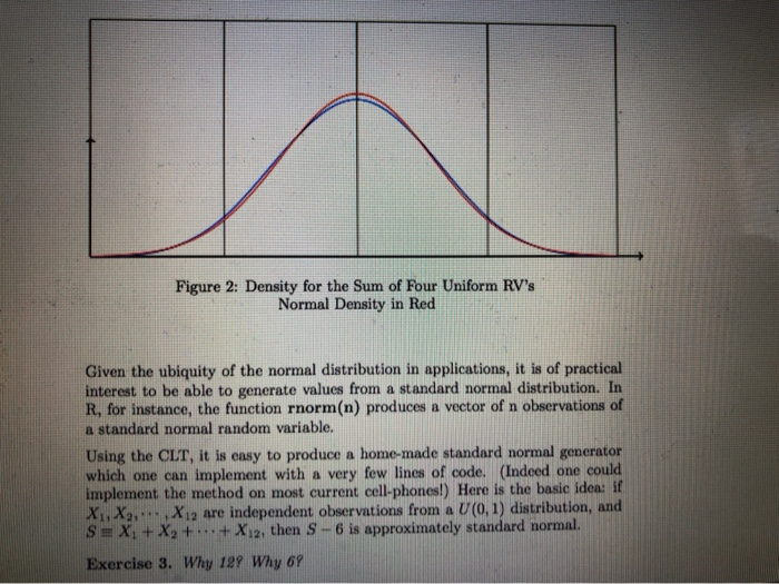 Uniform Rv Solved Figure 2: Density for the Sum of Four Uniform RV's | Chegg.com