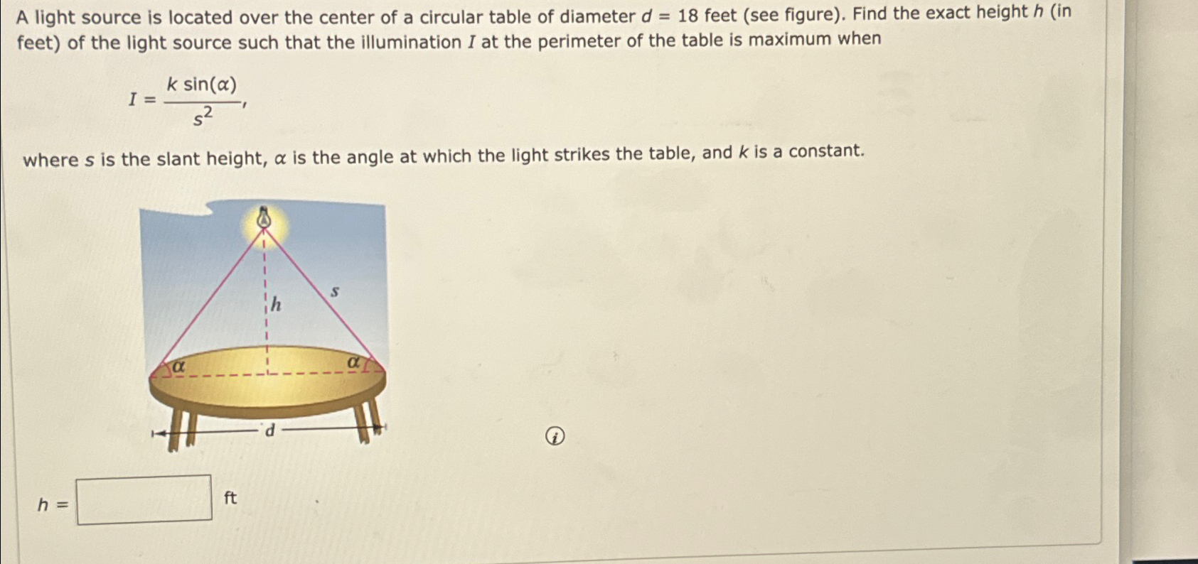 Solved A light source is located over the center of a | Chegg.com