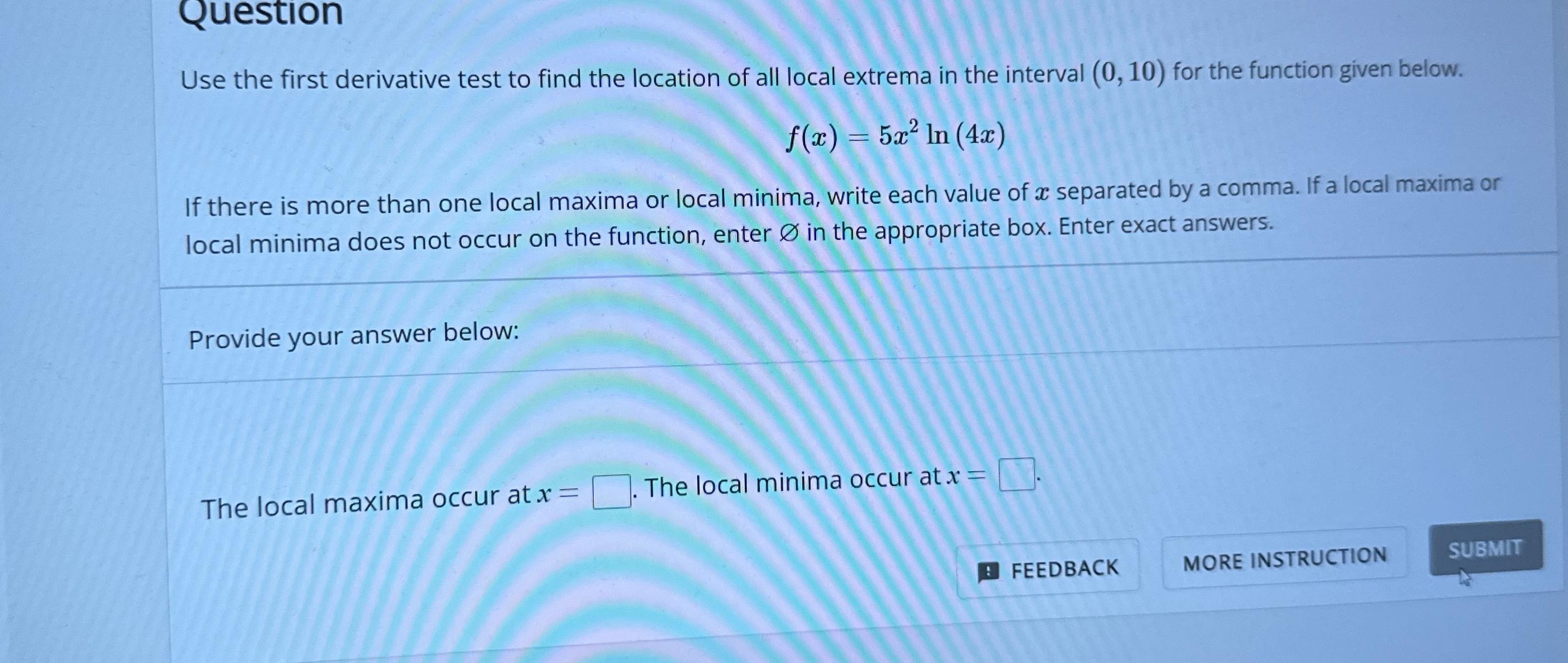 solved-questionuse-the-first-derivative-test-to-find-the-chegg