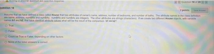 Solved Question 16 Given the following class code that you | Chegg.com