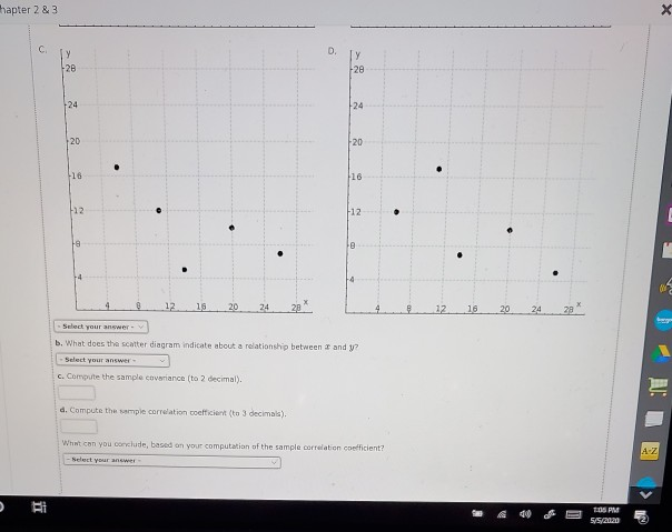 Solved eBook e observations taken for two variables follow. | Chegg.com