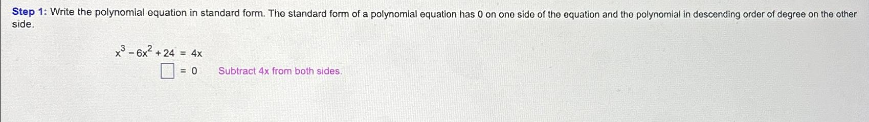 write the standard form of quadratic polynomial in one variable