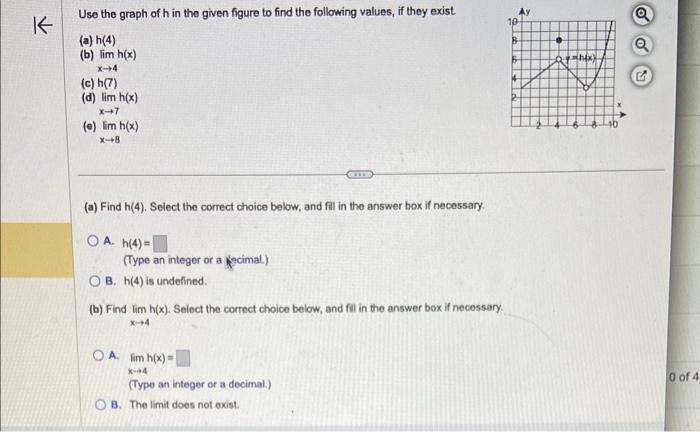 Solved please help! use graph of h in the given figure to | Chegg.com