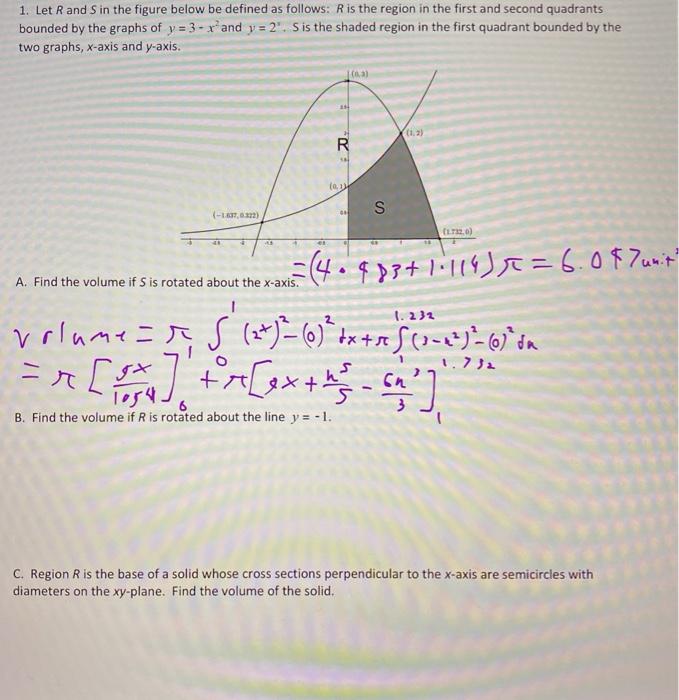 Solved 1. Let Rand Sin the figure below be defined as | Chegg.com