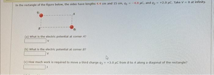 Solved In the rectangle of the figure below, the sides have | Chegg.com