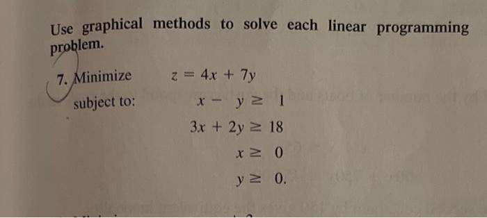 Solved Use graphical methods to solve each linear | Chegg.com