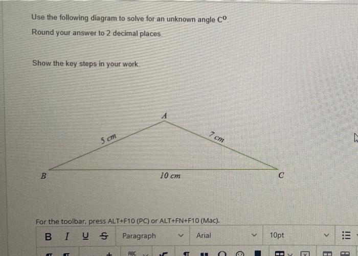 Solved Use the following diagram to solve for an unknown | Chegg.com
