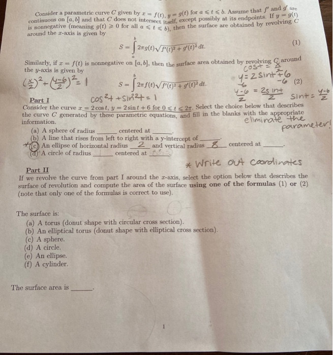 Solved Please show steps and solve part 1 and 2. I'm not | Chegg.com