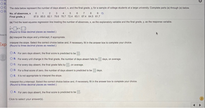 Solved OB OC. The data below represent the number of days | Chegg.com