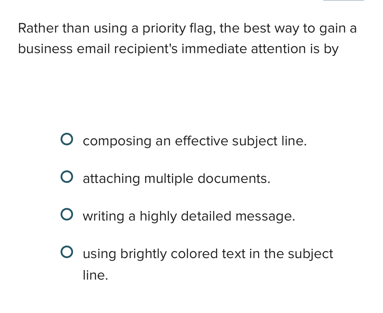 Solved Rather than using a priority flag, the best way to | Chegg.com