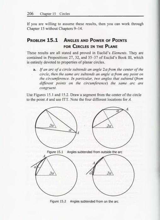 Solved Chapter 15 CIRCLES the Power of the World always | Chegg.com