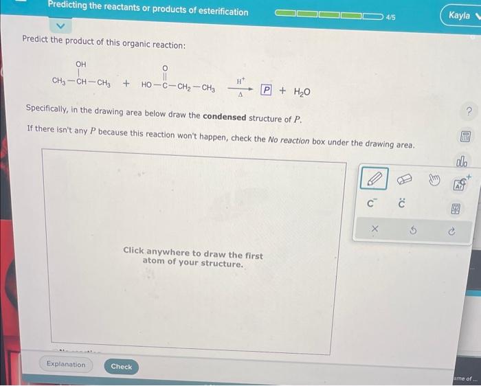 Solved Predict The Product Of This Organic Reaction: | Chegg.com