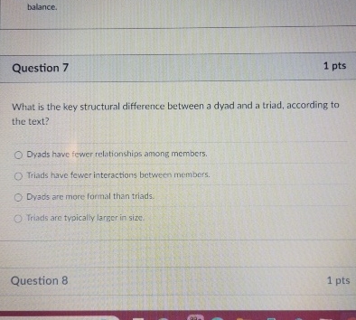 Solved Question 7What is the key structural difference | Chegg.com