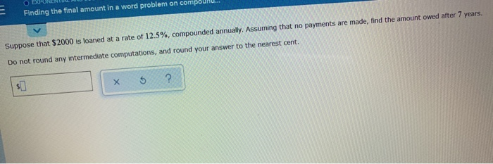 Solved Finding the final amount in a word problem on comp | Chegg.com