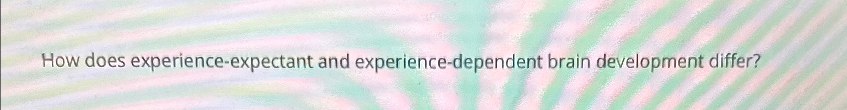 Is Your Brain Missing Out The Power Of Experience Expectant Development - gm5lg65