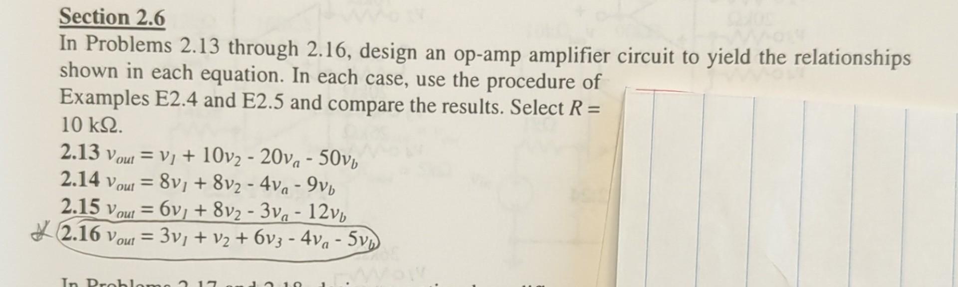 Solved Figure E2.4Section 2.6 In Problems 2.13 through 2.16, | Chegg.com
