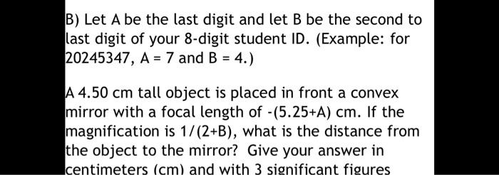 Solved B) Let A Be The Last Digit And Let B Be The Second To | Chegg.com