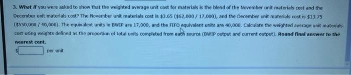 Solved Cost Information and the Weighted Average Mothod | Chegg.com