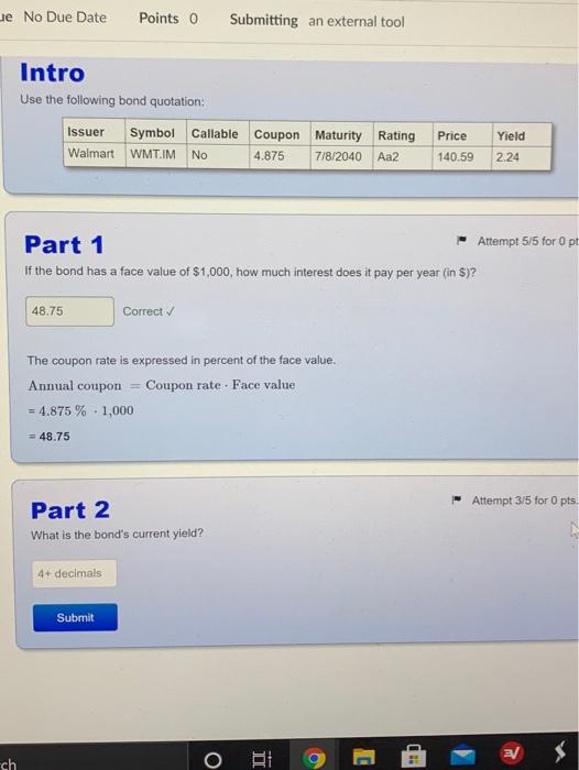 Solved je No Due Date Points 0 Submitting an external tool | Chegg.com