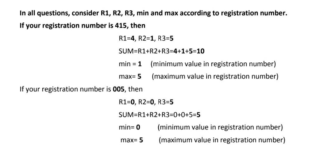 Solved In all questions, consider R1, R2, R3, min and max | Chegg.com