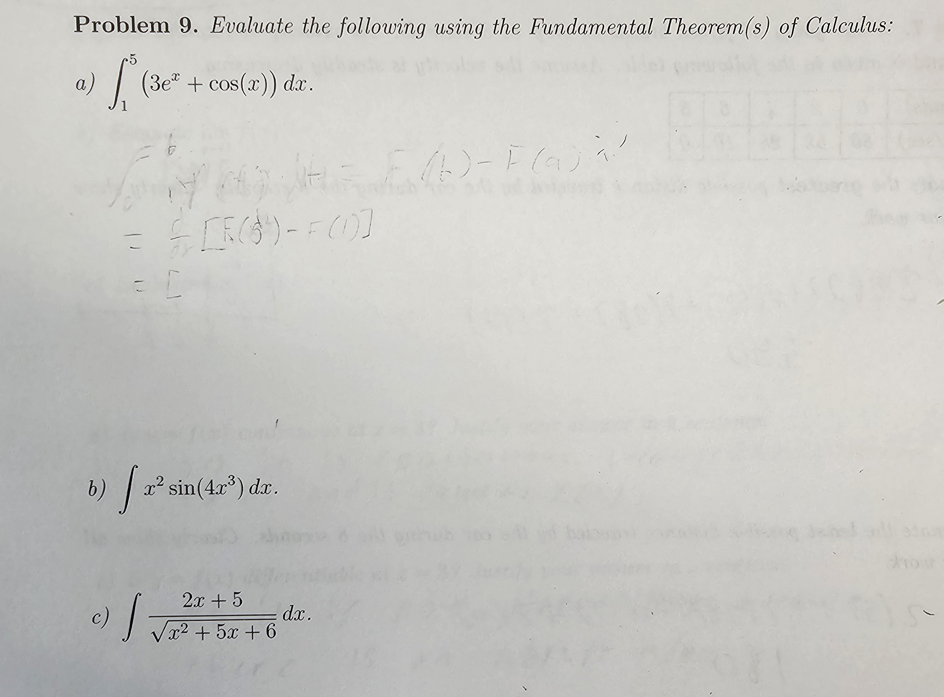 Solved Problem 9. ﻿Evaluate the following using the | Chegg.com