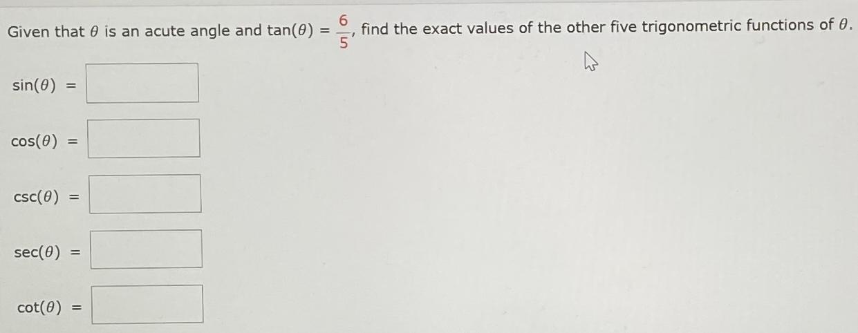 Tangent and Cotangent of an Acute Angle 