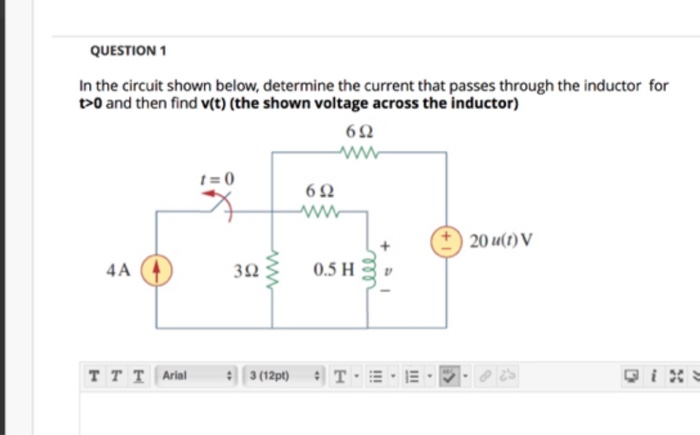 Solved QUESTION 1 In the circuit shown below, determine the | Chegg.com