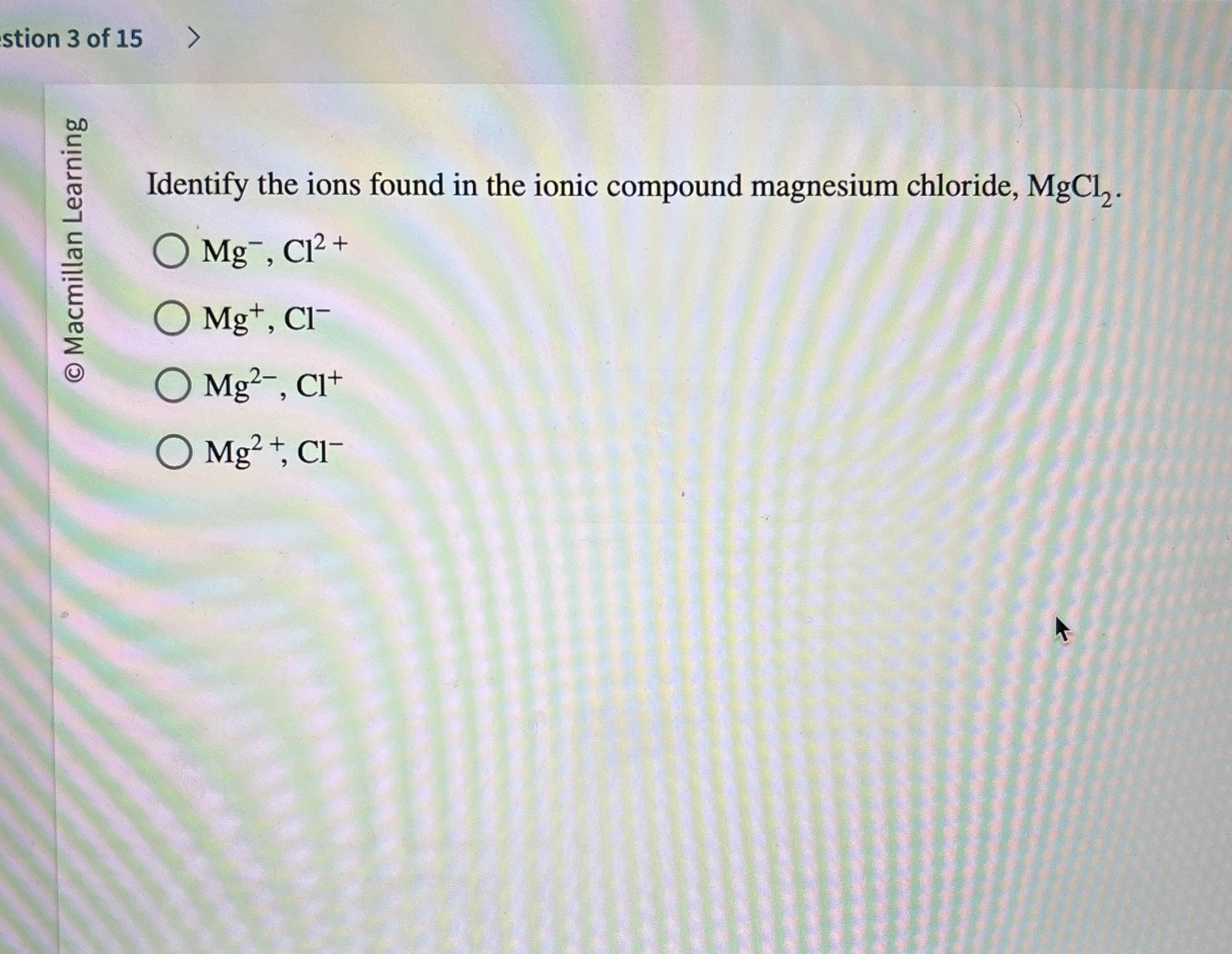 Solved Identify the ions found in the ionic compound | Chegg.com