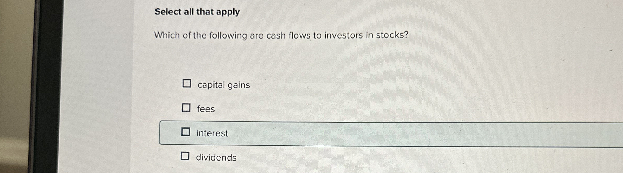 Solved Select all that applyWhich of the following are cash | Chegg.com