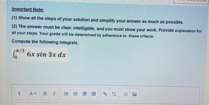 Solved Important Note: (1) Show all the steps of your | Chegg.com