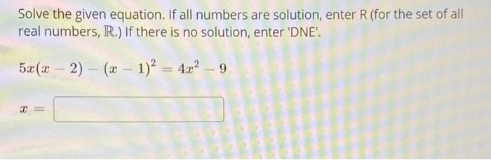 Solved Solve the given equation. If all numbers are | Chegg.com