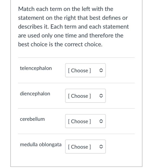 Solved Match each term on the left with the statement on the | Chegg.com