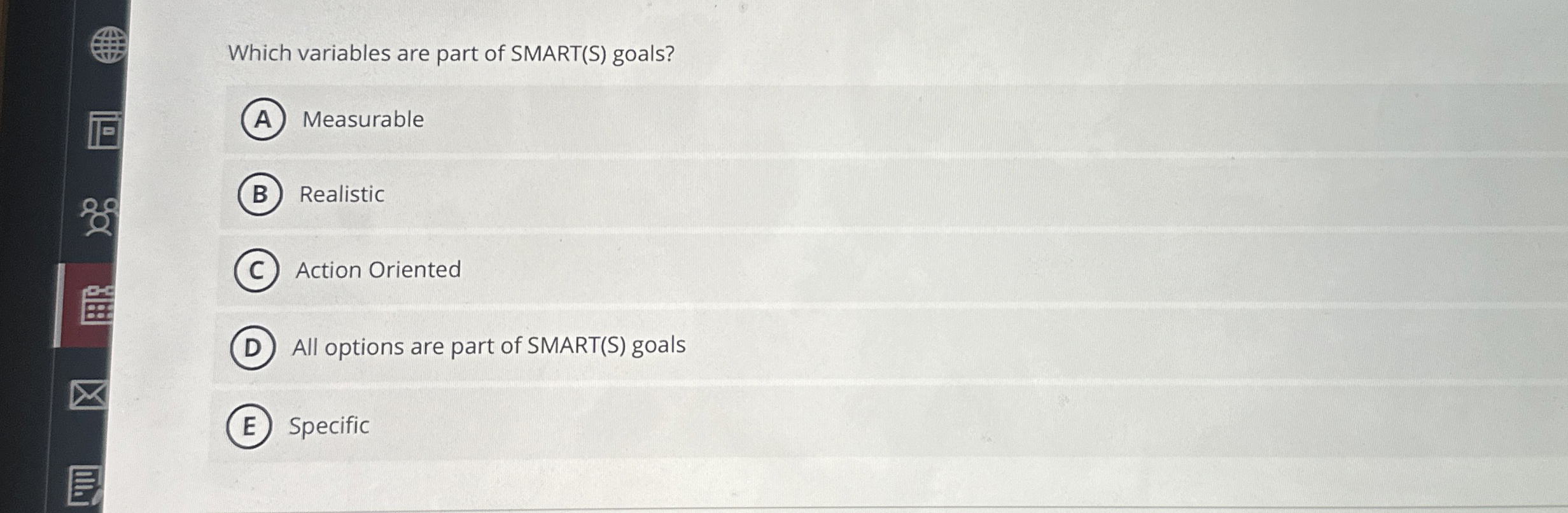High Quality SOLUTION Which variables are part of SMART(S) | Chegg.com