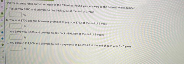 Solved Find The Interest Rates Earned On Each Of The | Chegg.com