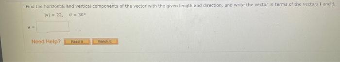 Solved Find the horizontal and vertical components of the | Chegg.com