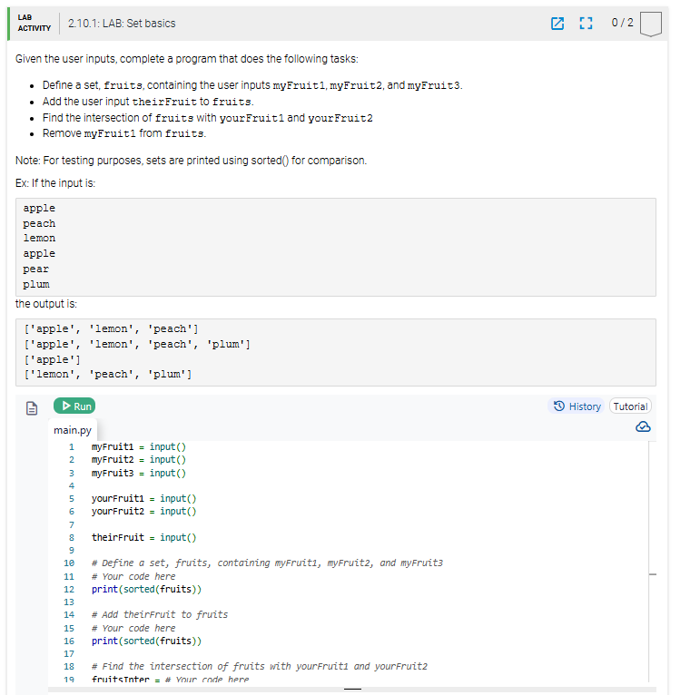 Given the user inputs, complete a program that does | Chegg.com