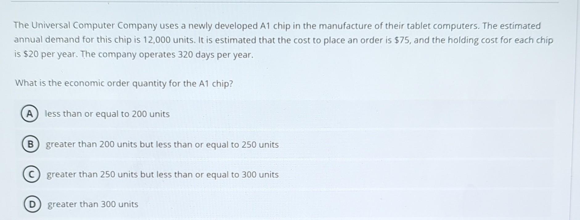 Solved The Universal Computer Company uses a newly developed | Chegg.com