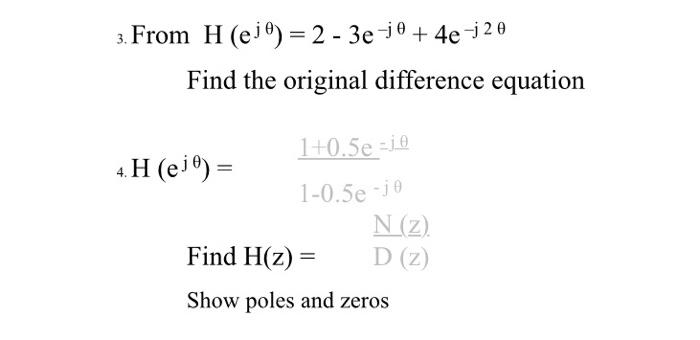 Solved 3 From H Ej 9 2 3e Jº 4e J 2 0 Find The Chegg Com