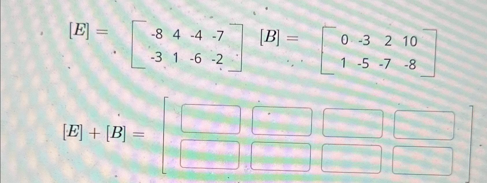 Solved |E|+|B|= | Chegg.com