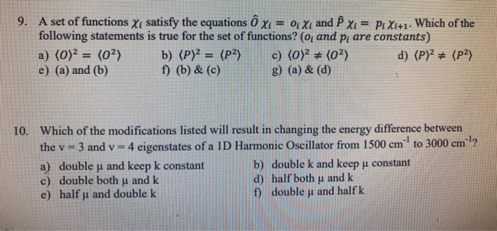 9 A Set Of Functions Xi Satisfy The Equations O X Chegg Com