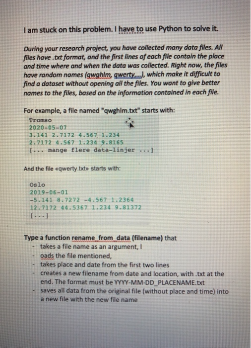 Solved I am stuck on this problem. I have to use Python to | Chegg.com