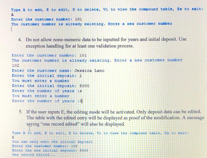 Solved Develop the python code based on the specifications | Chegg.com