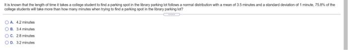 Solved His known that the length of time it takes a college | Chegg.com