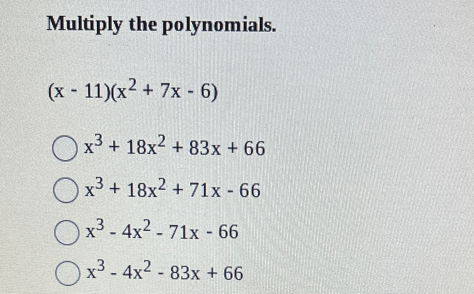 Solved Multiply the | Chegg.com
