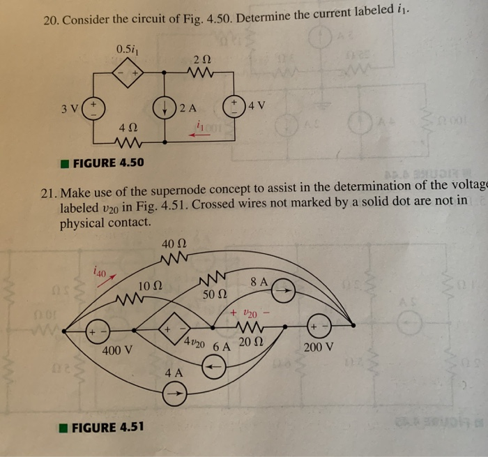 Solved 20. Consider the circuit of Fig. 4.50. Determine the | Chegg.com
